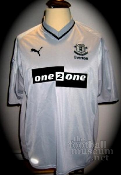 Paul Gascoigne  Match Worn Everton Shirt